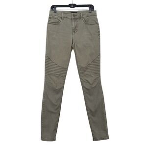 Express Moto Legging Mid Rise Women 4 Cotton Blend Olive Green